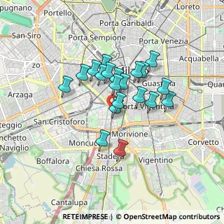 Mappa Uffici: Corso San Gottardo, 20136 Milano MI, Italia (1.2905)