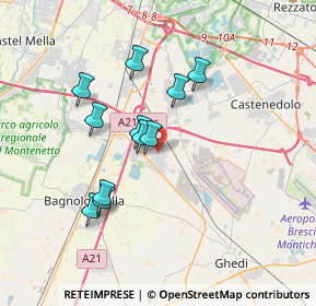 Mappa Via Vincenzo Foppa, 25010 Montirone BS, Italia (3.08182)