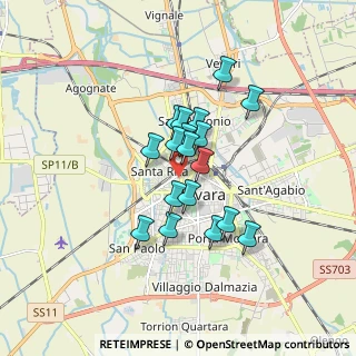 Mappa Strada Privata Faraboni, 28100 Novara NO, Italia (1.22167)