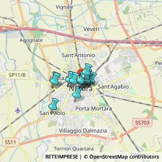 Mappa Via Dolores Bello, 28100 Novara NO, Italia (0.77)