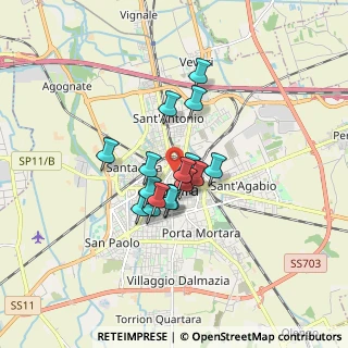 Mappa Via Dolores Bello, 28100 Novara NO, Italia (1.11875)