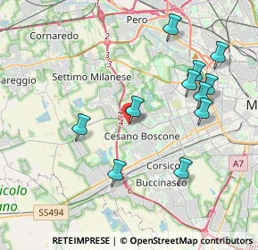 Mappa Via delle Betulle, 20152 Milano MI, Italia (4.06545)