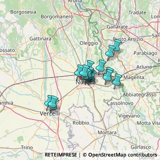Mappa Via Enrico Fermi, 28100 Novara NO, Italia (9.17059)