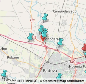Mappa Via Medoaco, 35135 Padova PD, Italia (4.98545)