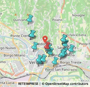 Mappa Via Orlando Pescetti, 37128 Verona VR, Italia (1.64556)