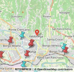 Mappa Via Orlando Pescetti, 37128 Verona VR, Italia (3.13909)