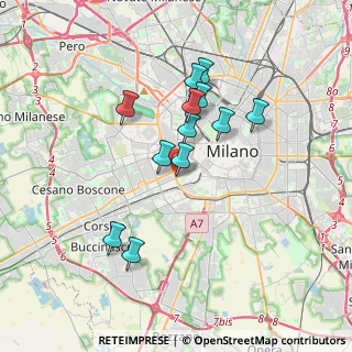 Mappa Napoli, 20146 Milano MI, Italia (3.07083)