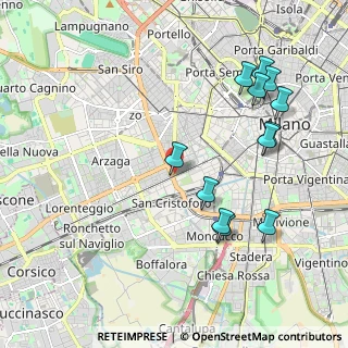 Mappa Napoli, 20146 Milano MI, Italia (2.18333)