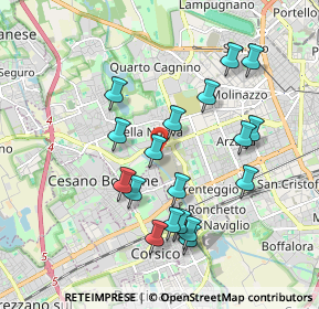 Mappa Via dei Calchi Taeggi, 20152 Milano MI, Italia (1.81667)