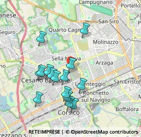 Mappa Via dei Calchi Taeggi, 20152 Milano MI, Italia (1.74933)