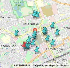 Mappa Via dei Calchi Taeggi, 20152 Milano MI, Italia (0.8295)