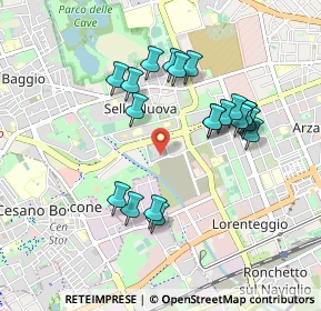 Mappa Via dei Calchi Taeggi, 20152 Milano MI, Italia (0.8595)