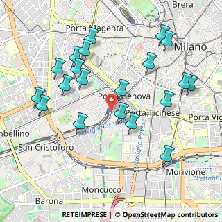 Mappa Piazzale Stazione Porta Genova, 20144 Milano MI, Italia (1.0795)