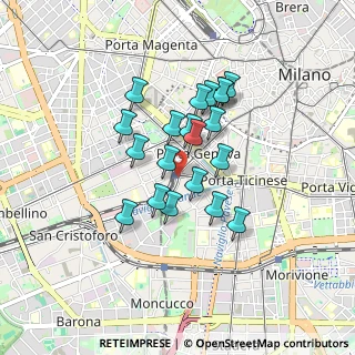 Mappa Piazzale Stazione Porta Genova, 20144 Milano MI, Italia (0.6615)