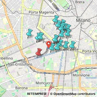 Mappa Piazzale Stazione Porta Genova, 20144 Milano MI, Italia (0.7145)