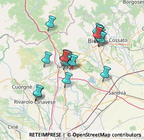 Mappa Via della Fornace, 10015 Ivrea TO, Italia (11.91316)