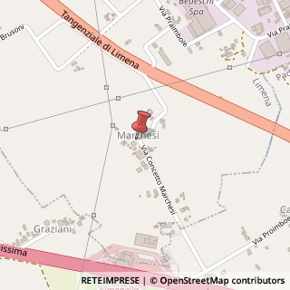 Mappa Via Marchesi, 16A, 35010 Limena PD, Italia, 35010 Limena, Padova (Veneto)