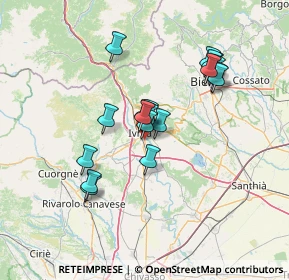 Mappa Via Domenico Burzio, 10015 Ivrea TO, Italia (11.71368)