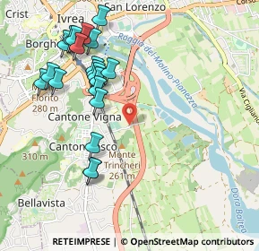 Mappa Via Domenico Burzio, 10015 Ivrea TO, Italia (1.0745)