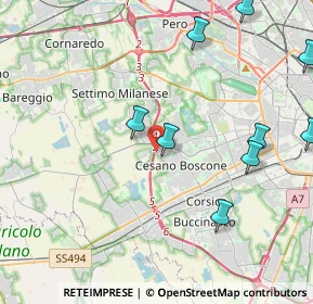 Mappa Via dei Salici, 20152 Cesano Boscone MI, Italia (5.56818)