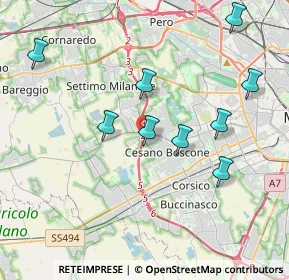 Mappa Via dei Salici, 20152 Cesano Boscone MI, Italia (5.205)