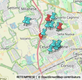 Mappa Via dei Salici, 20152 Cesano Boscone MI, Italia (1.55286)