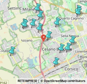 Mappa Via dei Salici, 20152 Cesano Boscone MI, Italia (2.22067)