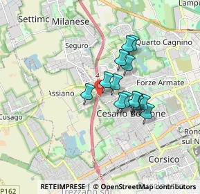 Mappa Via dei Salici, 20152 Cesano Boscone MI, Italia (1.23929)