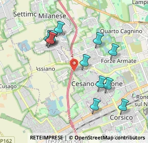 Mappa Via dei Salici, 20152 Cesano Boscone MI, Italia (1.9225)