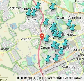 Mappa Via dei Salici, 20152 Cesano Boscone MI, Italia (1.862)