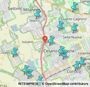 Mappa Via dei Salici, 20152 Cesano Boscone MI, Italia (2.88667)