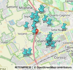 Mappa Via dei Salici, 20152 Cesano Boscone MI, Italia (1.6955)