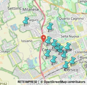 Mappa Via dei Salici, 20152 Cesano Boscone MI, Italia (1.85833)