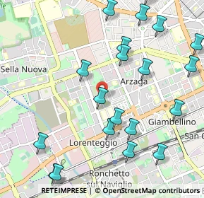 Mappa Via delle Genziane, 20147 Milano MI, Italia (1.2685)