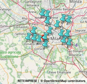 Mappa Via delle Genziane, 20147 Milano MI, Italia (5.83529)