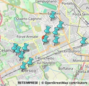 Mappa Via delle Genziane, 20147 Milano MI, Italia (1.96385)