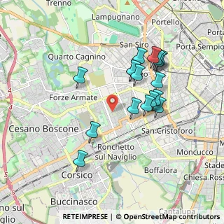 Mappa Via delle Genziane, 20147 Milano MI, Italia (1.70588)