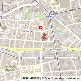 Mappa Via Alfredo Oriani,  6, 20122 Milano, Milano (Lombardia)