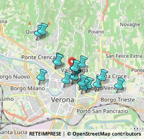 Mappa Via Venturelli, 37128 Verona VR, Italia (1.28722)