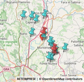 Mappa Via Antonio Meucci, 00015 Monterotondo RM, Italia (6.52467)