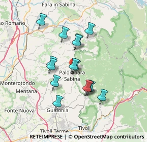 Mappa Via di Castiglione, 00018 Palombara Sabina RM, Italia (6.23333)