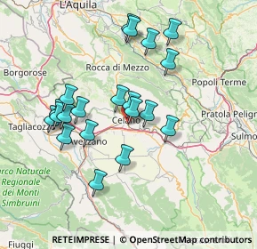 Mappa Via Margine, 67040 Aielli AQ, Italia (14.411)