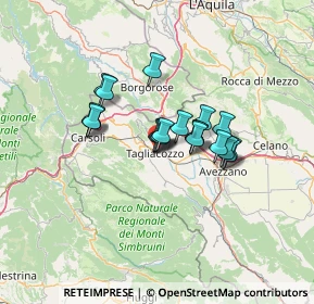 Mappa Strada Statale 5 Tiburtina Valeria Variante, 67069 Tagliacozzo AQ, Italia (9.5995)