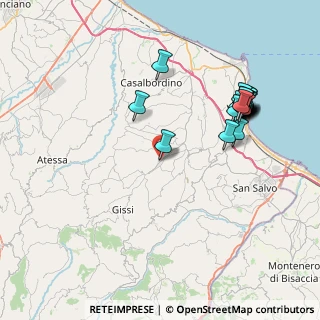 Mappa Via Zona Industriale, 66052 Gissi CH, Italia (8.9505)