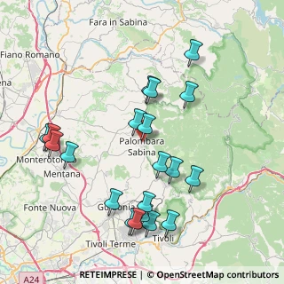 Mappa Via Giovanni Conti, 00018 Palombara Sabina RM, Italia (8.889)