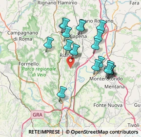 Mappa Via Pian dell'Olmo, 00060 Riano RM, Italia (7.093)
