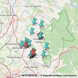 Mappa Viale Rieti, 00018 Palombara Sabina RM, Italia (7.2505)