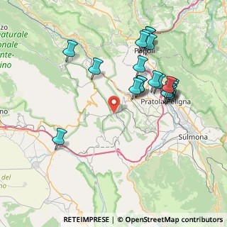 Mappa Via Cavalieri di Vittorio Veneto, 67030 Goriano Sicoli AQ, Italia (8.3585)