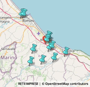 Mappa Via Enrico Berlinguer, 47838 Riccione RN, Italia (6.02833)