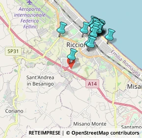 Mappa Via Enrico Berlinguer, 47838 Riccione RN, Italia (2.042)